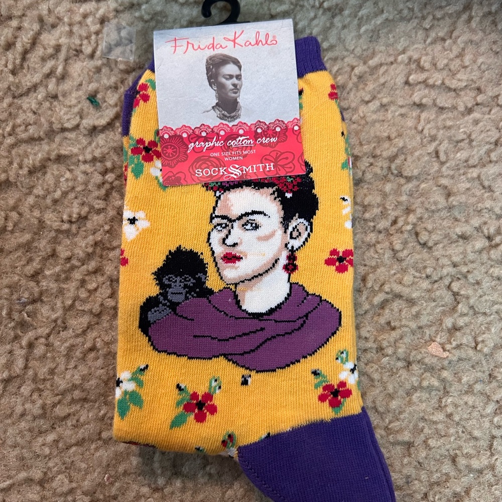 NWT. Frida Kahlo socks, women’s one size fits most